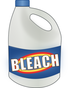 Image of bleach bottle for cleaning rv water system