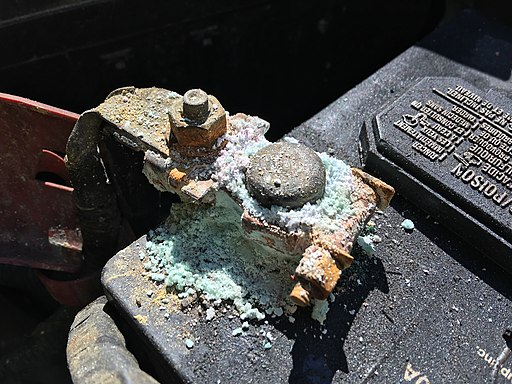 corroded RV battery terminal