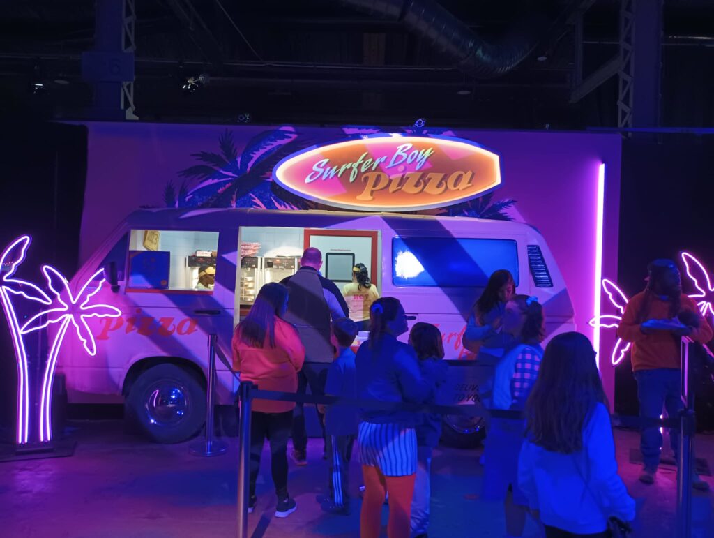 surfer boy pizza at stranger things experience